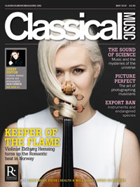 Cover of Classical Music Magazine, May 2018