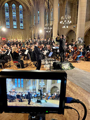 Jack Liebeck performing with orchestra